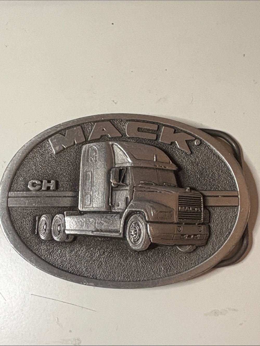 Silver Truck Logo Belt Buckle - Silver